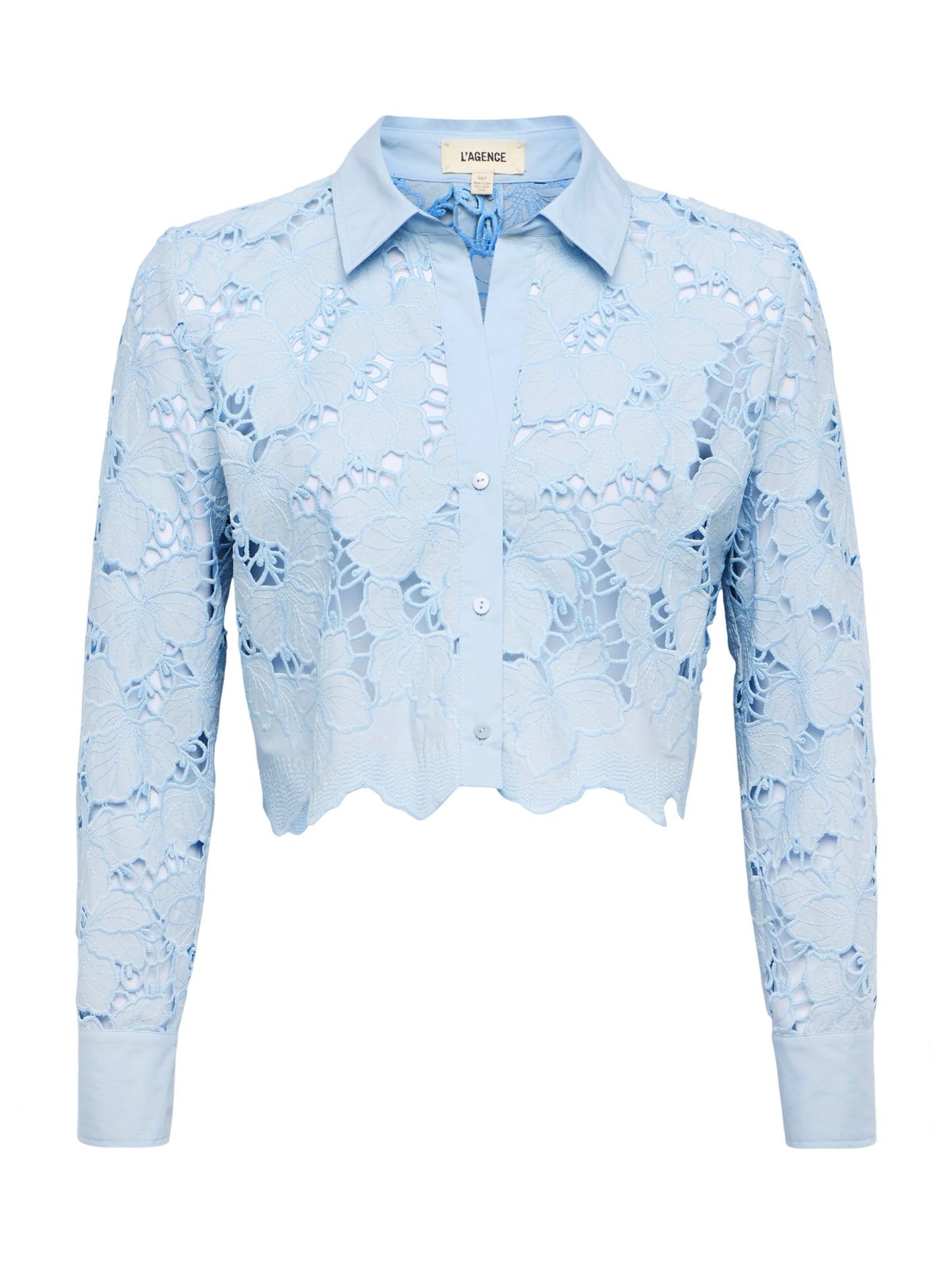 L'Agence Seychelle Crop Button Down