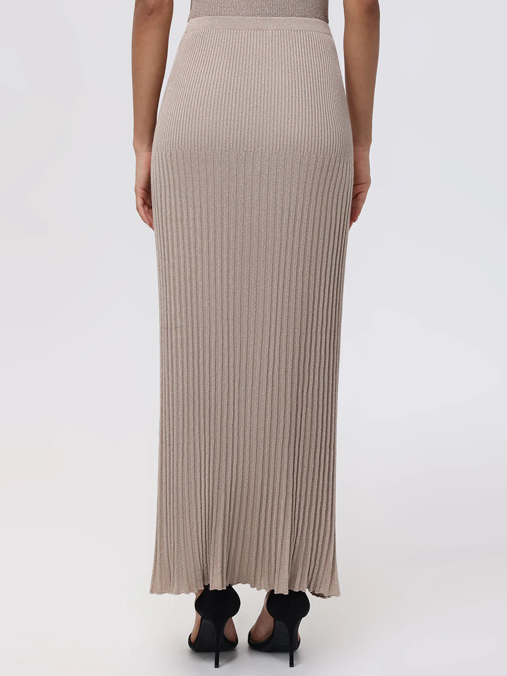 525 Eloise Lurex Pleated Skirt