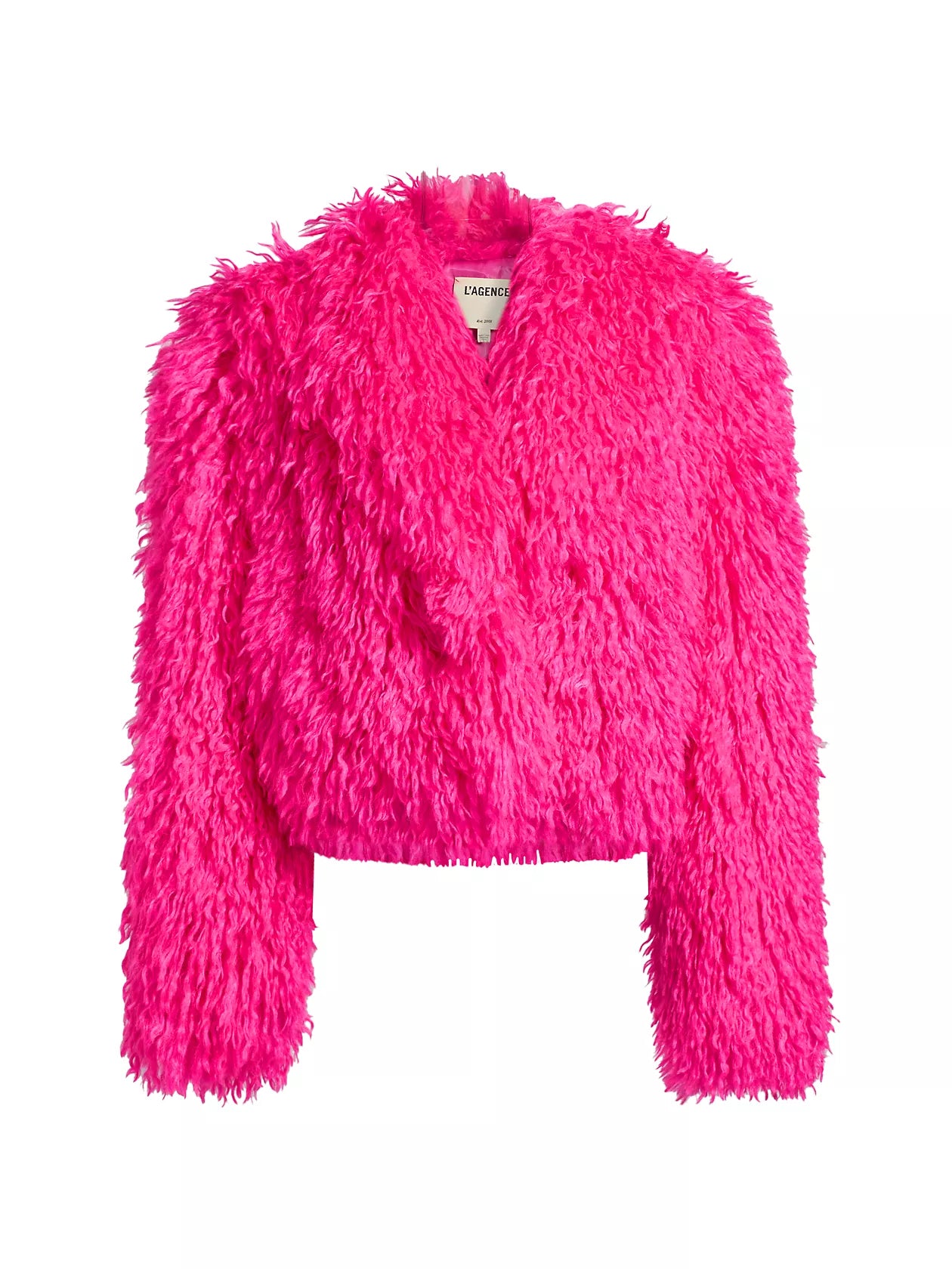 L'agence Davy Crop Faux Fur Jacket