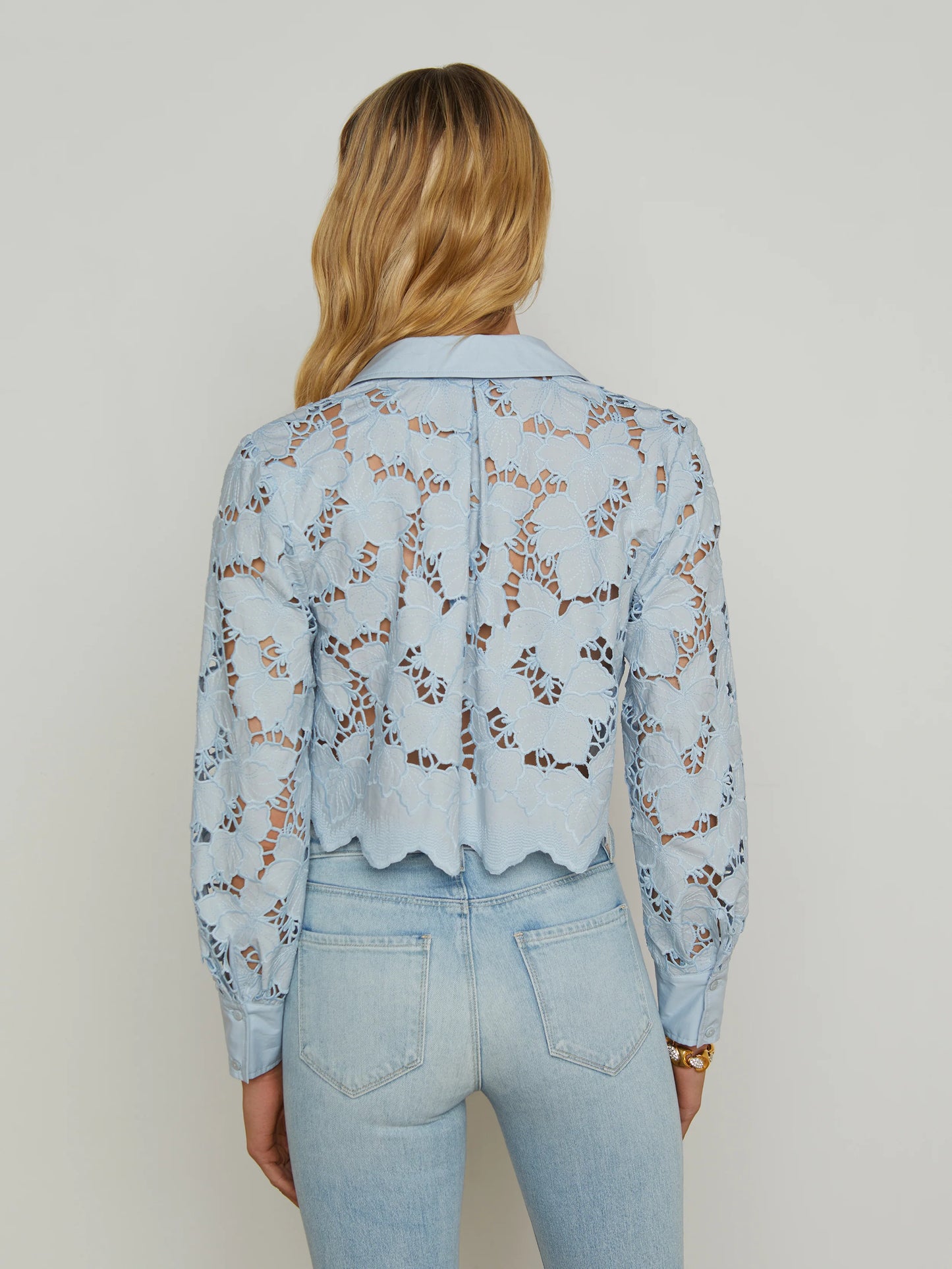 L'Agence Seychelle Crop Button Down