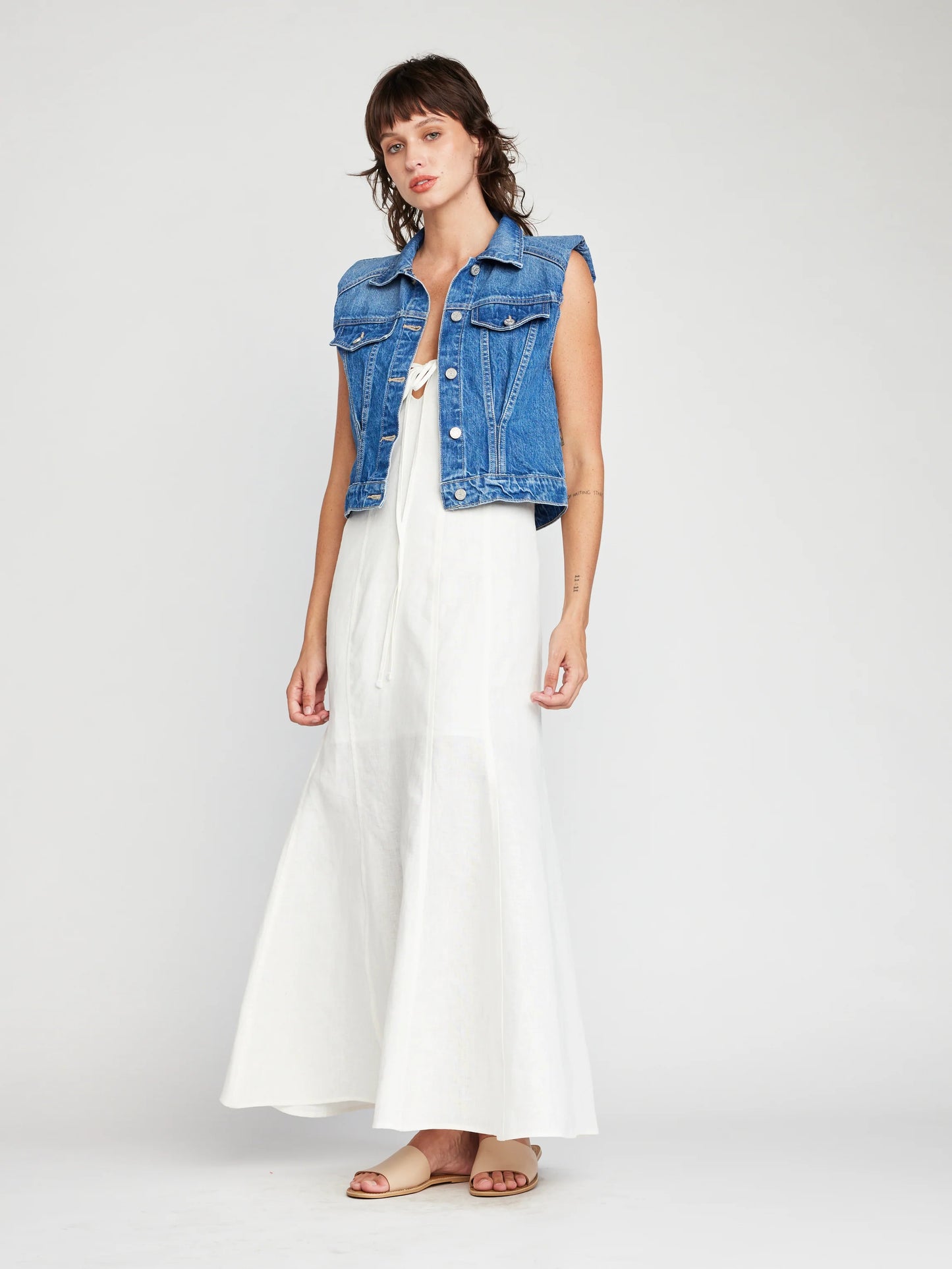 Self Contrast Arizona Crop Slim Vest
