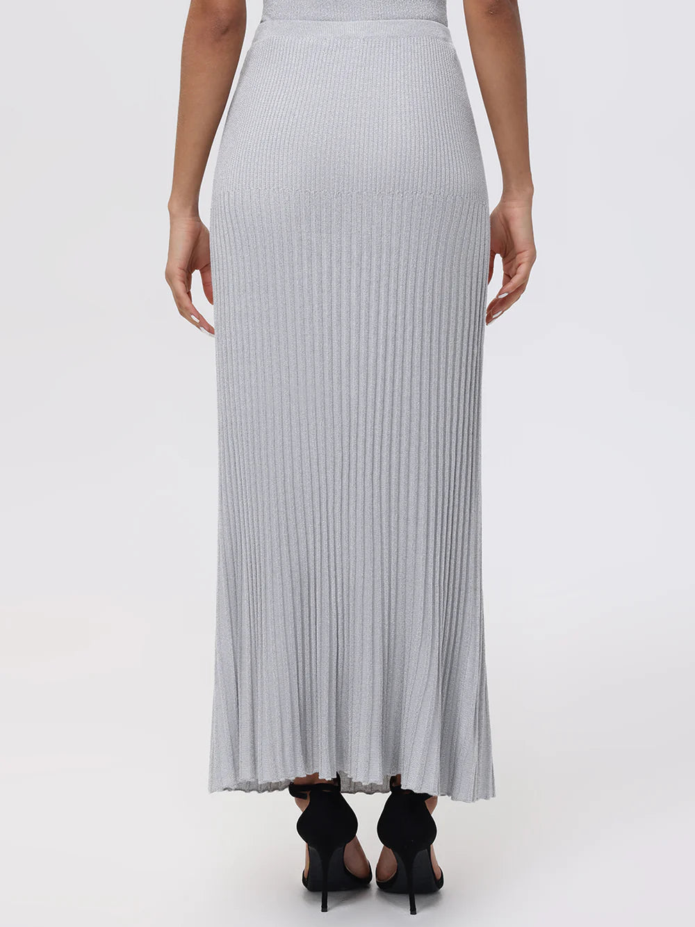 525 Eloise Lurex Pleated Skirt