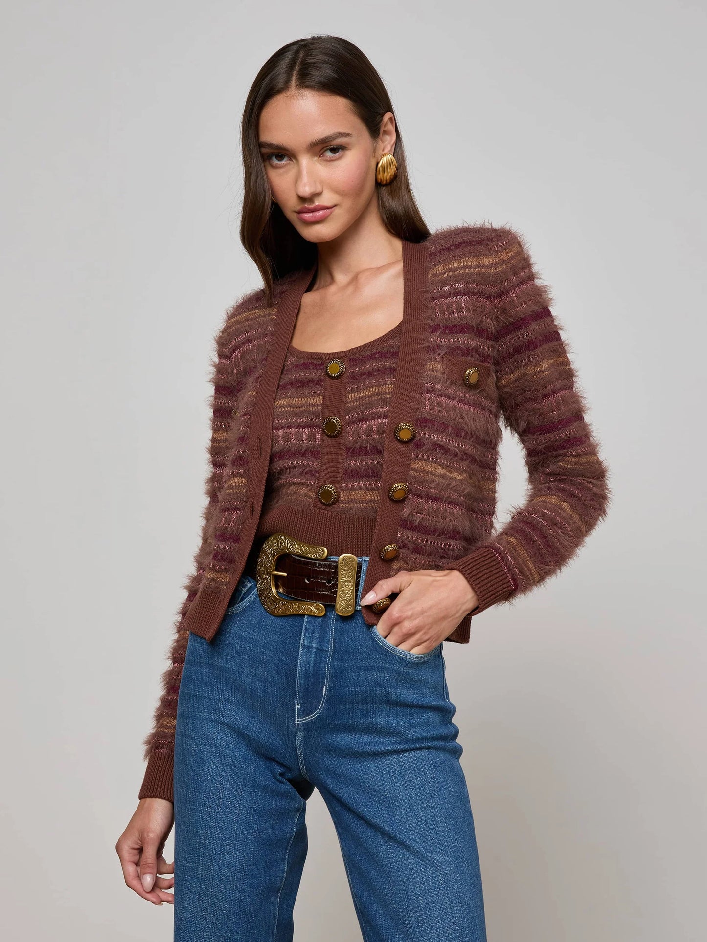 L'agence Ariadne Mixed Cardigan