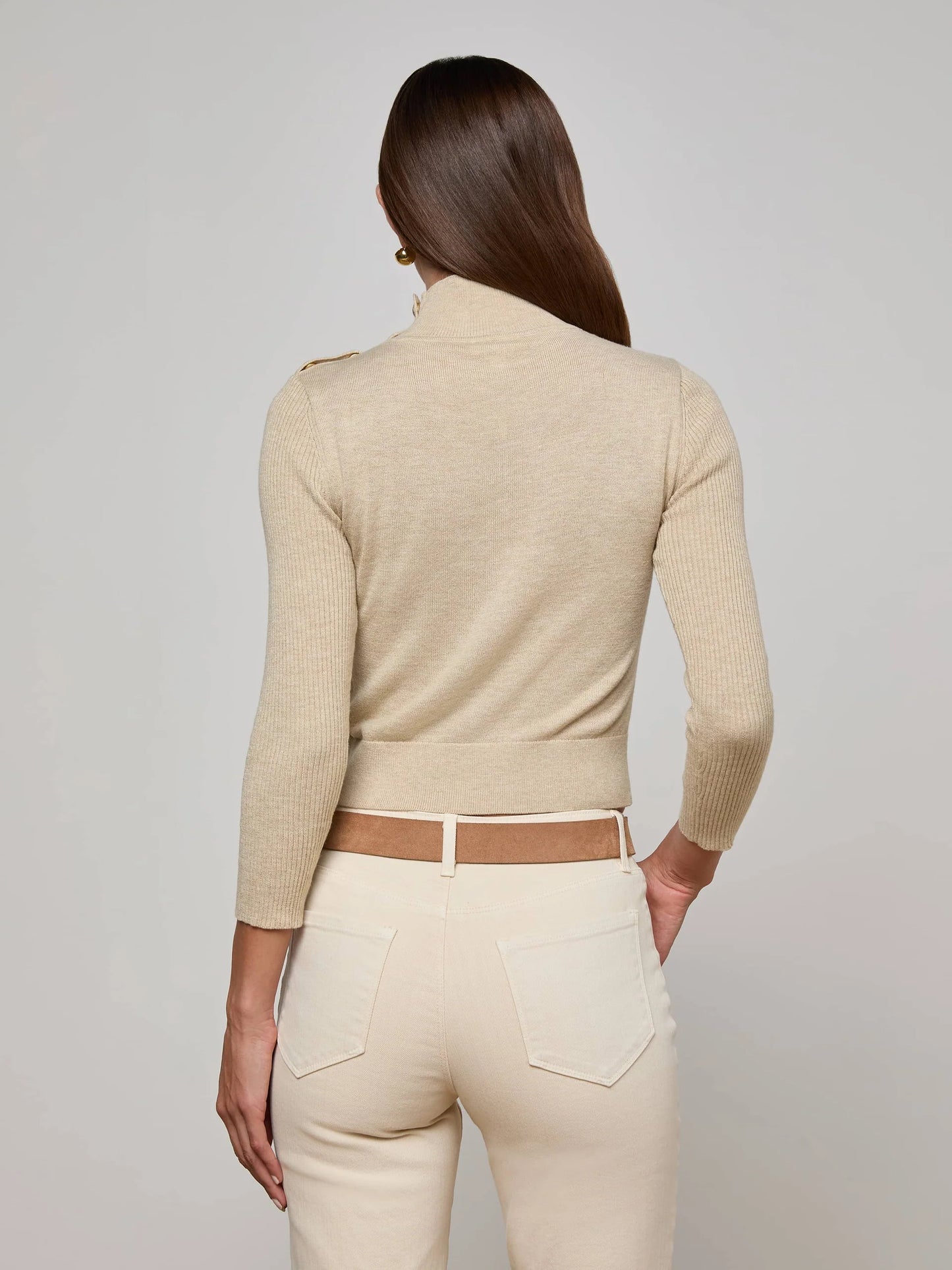 L'agence Kamdyn Crop Neck Sweater