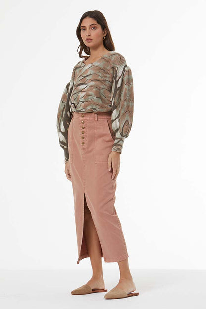 Young Fabulous & Broke Dara Midi Skirt