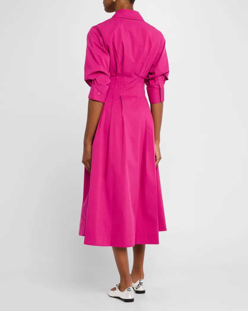 Simkhai Jazz Pinktuck Midi Dress