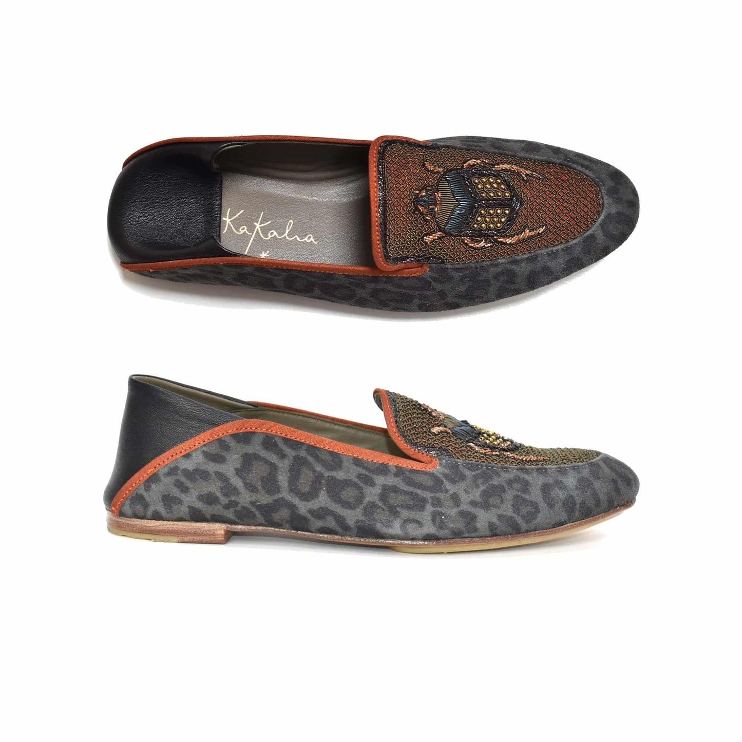 Meher Kakalia Scarab Moccasin Flat