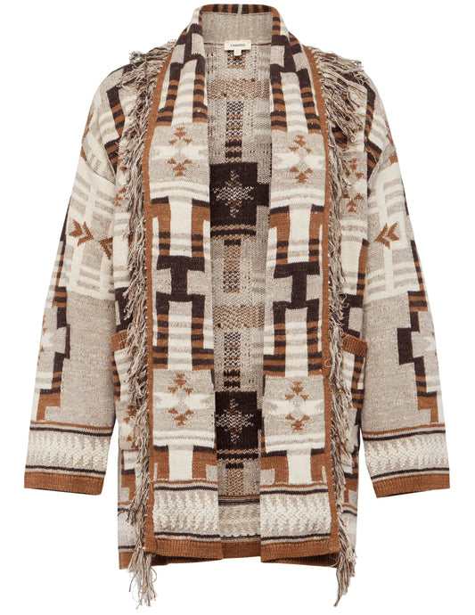L'agence Jair Jacquard Fringe Cardigan
