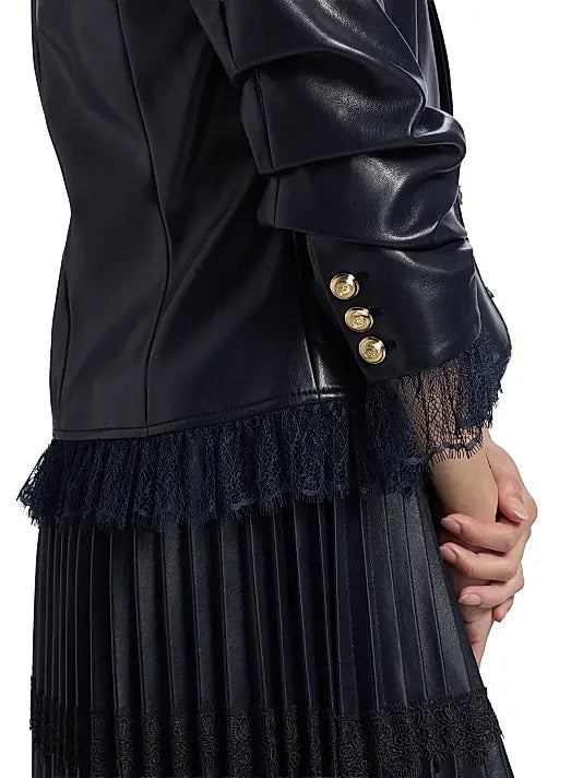 Cinq a Sept Vegan Leather Le Petit Roxie Blazer