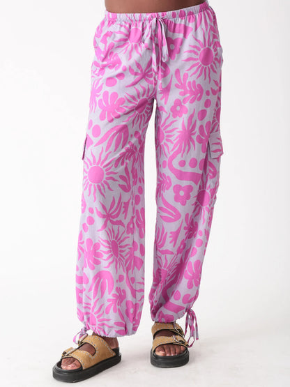 Electric Rose Beach Cargo Pant