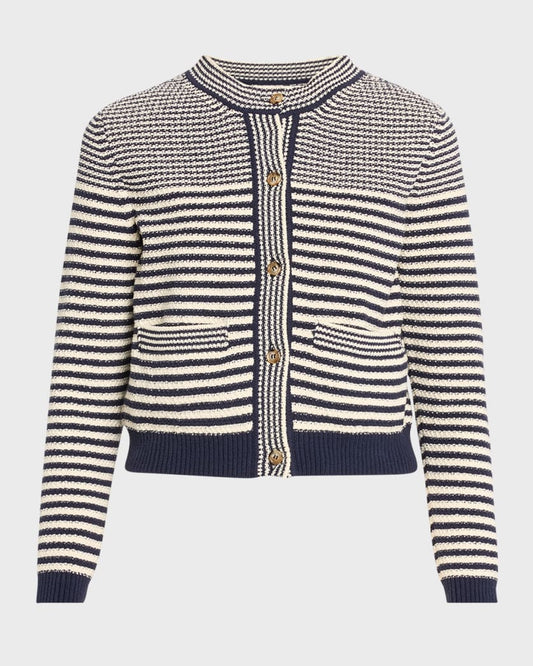 Frame Compact Stripe Cardigan