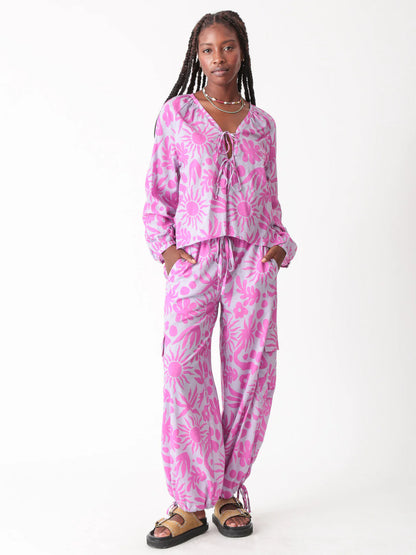 Electric Rose Beach Cargo Pant