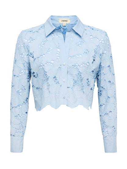 L'Agence Seychelle Crop Button Down