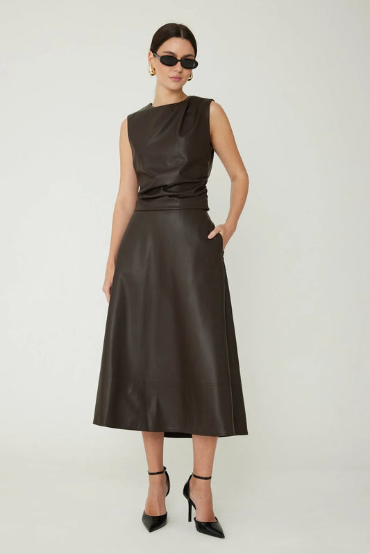 JS71 Mina Vegan Leather Top