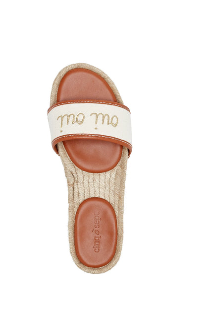 Cinq a Sept Josephine Canvas Espadrille Slide