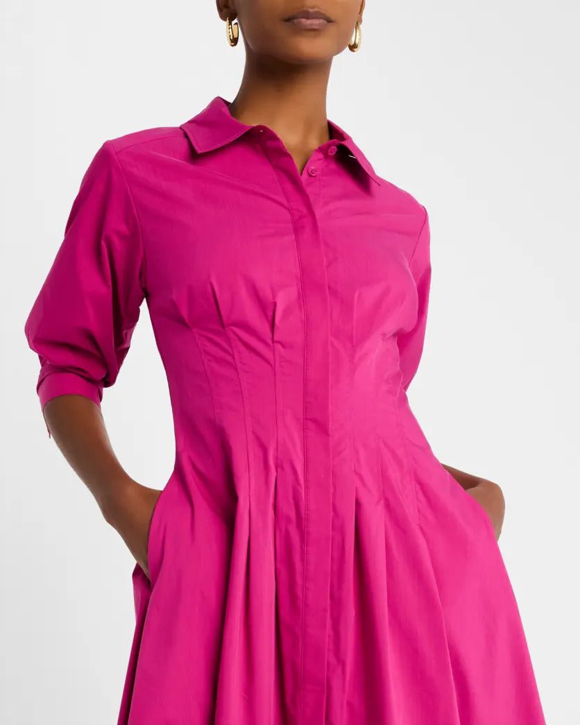 Simkhai Jazz Pinktuck Midi Dress