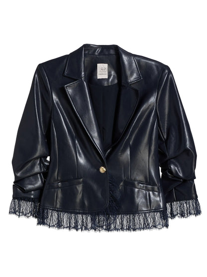 Cinq a Sept Vegan Leather Le Petit Roxie Blazer