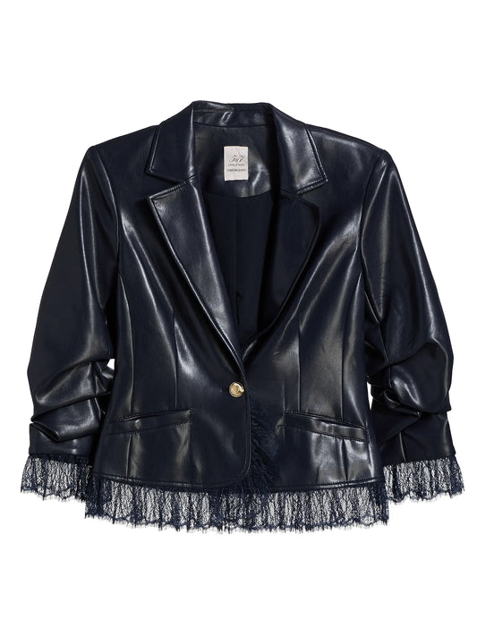 Cinq a Sept Vegan Leather Le Petit Roxie Blazer