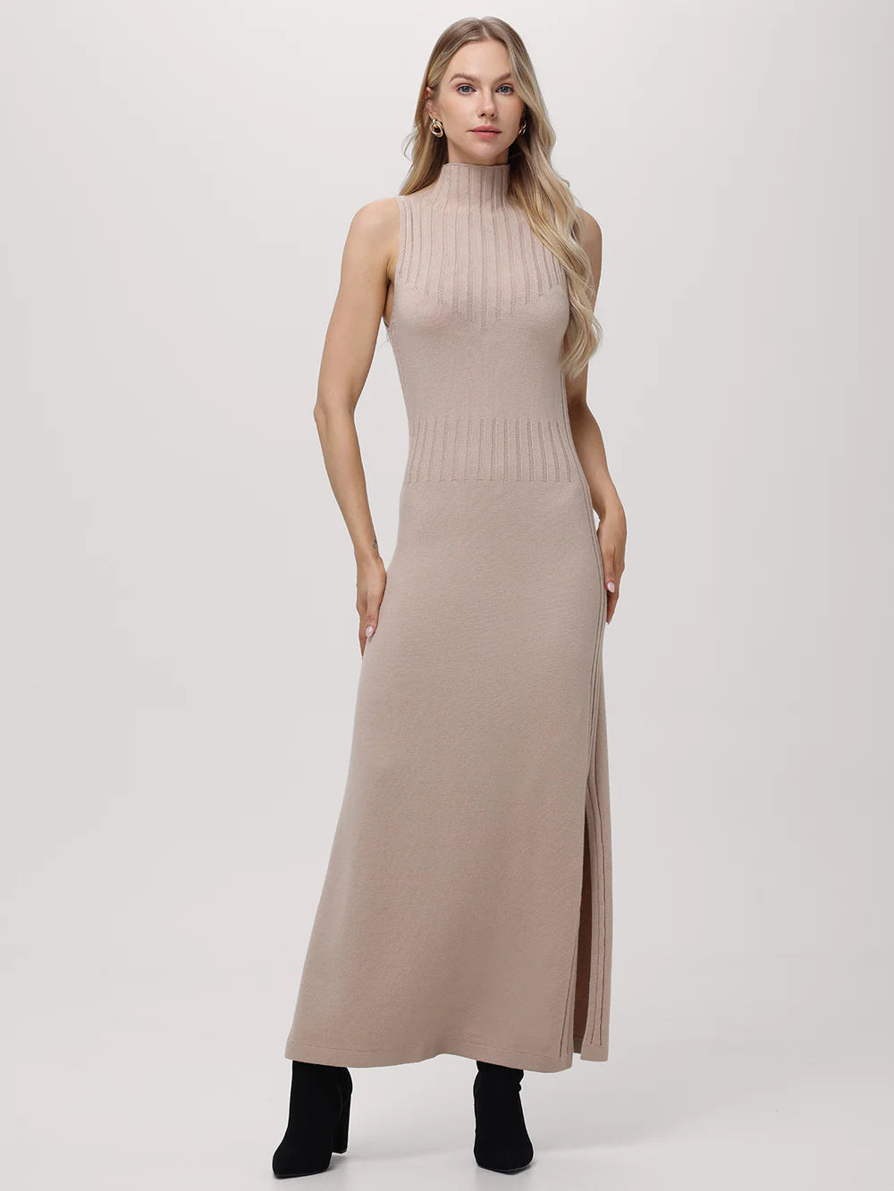 525 Aurora Funnel Neck Maxi Dress