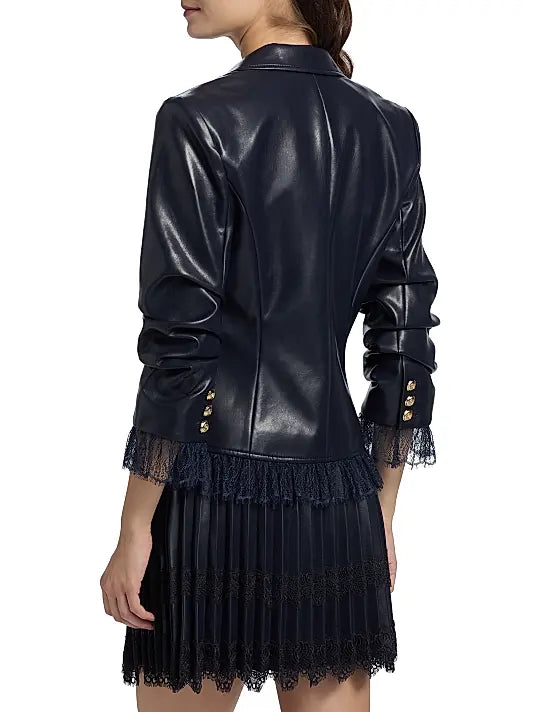 Cinq a Sept Vegan Leather Le Petit Roxie Blazer