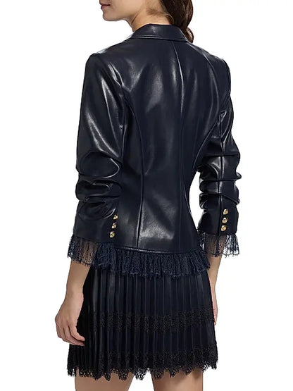 Cinq a Sept Vegan Leather Le Petit Roxie Blazer