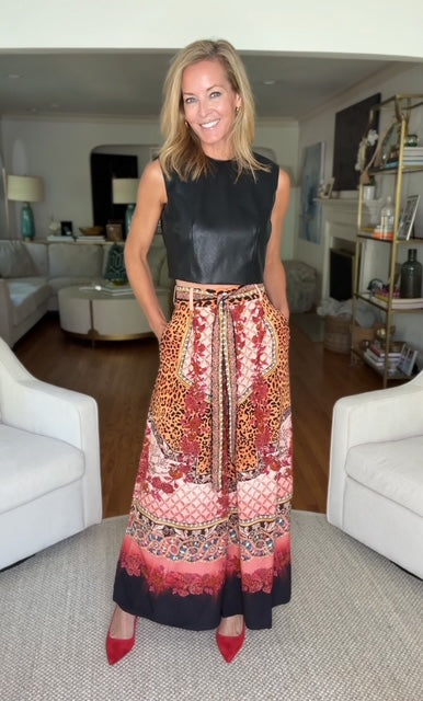 La Fuori Martina Aureum Wild Print Pants