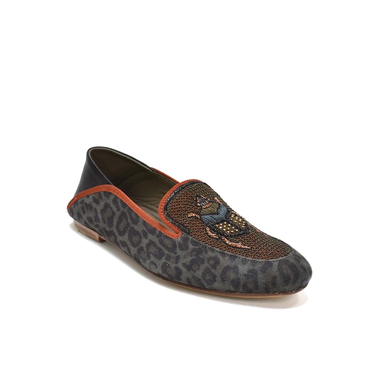 Meher Kakalia Scarab Moccasin Flat